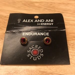 Alex & Ani “Endurance” Stud Earrings